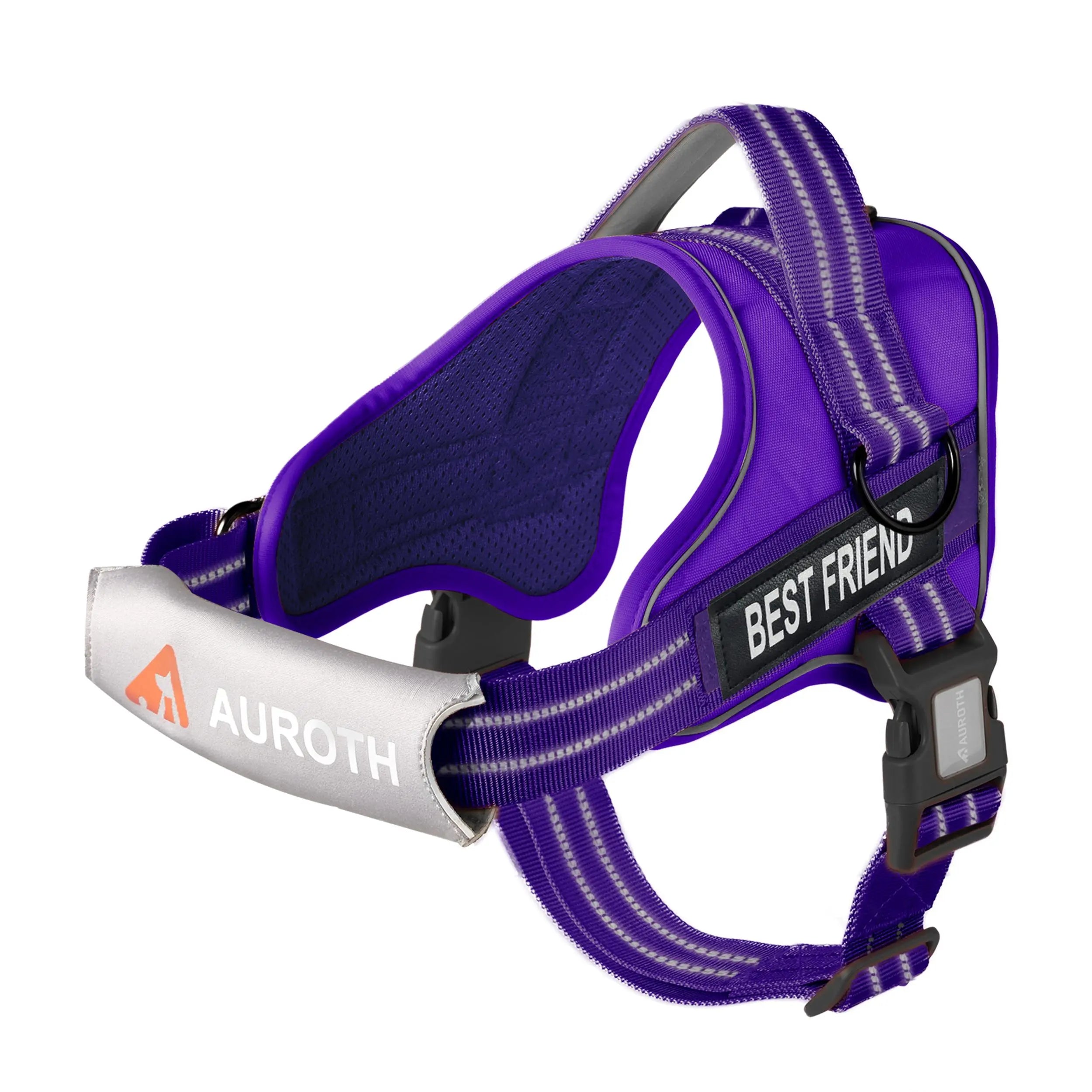 Auroth No-Pull Dog Harness with Adjustable Straps - Soft Padded Safety Vest for Dogs, Reflective Design, Easy On & Off, Perfect for Walking and Training, Suitable for Small, Medium, and Large Breeds