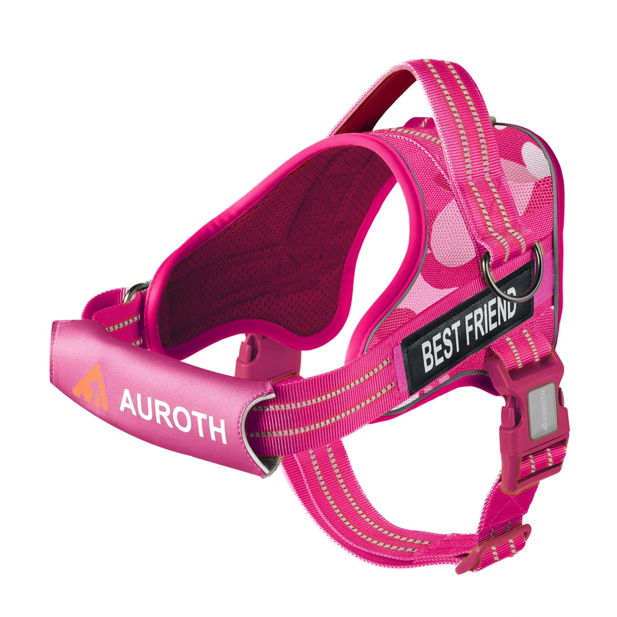 Auroth No-Pull Dog Harness with Adjustable Straps - Soft Padded Safety Vest for Dogs, Reflective Design, Easy On & Off, Perfect for Walking and Training, Suitable for Small, Medium, and Large Breeds