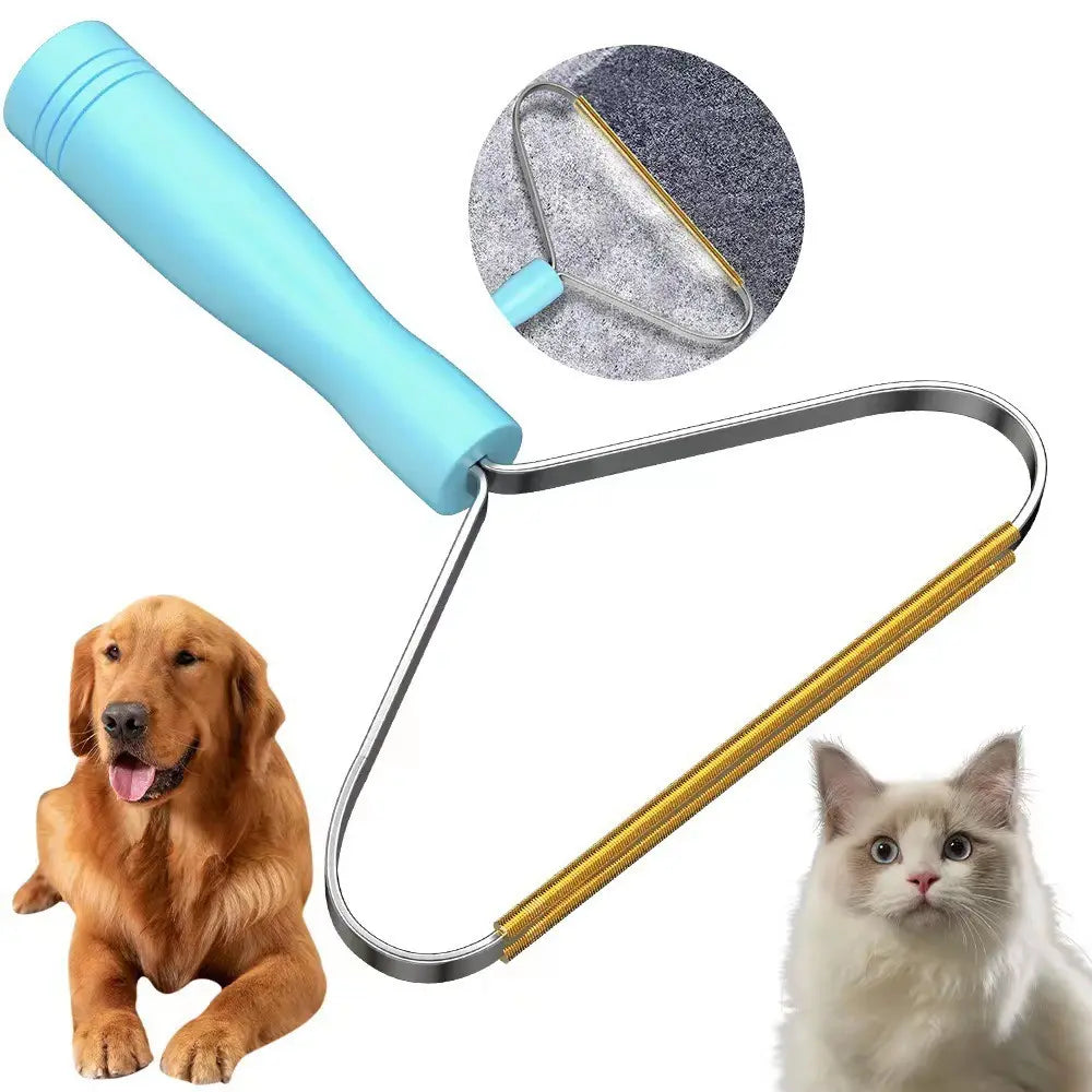 2-Piece Reusable Pet Hair Removal Set for Carpets, Upholstery, and Pet Accessories