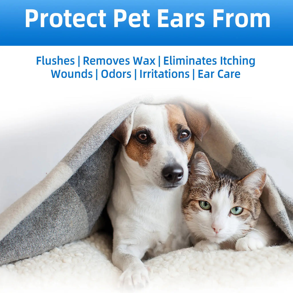 Gentle Pet Ear Cleanser | Odorless Cleaning Solution for Dogs and Cats