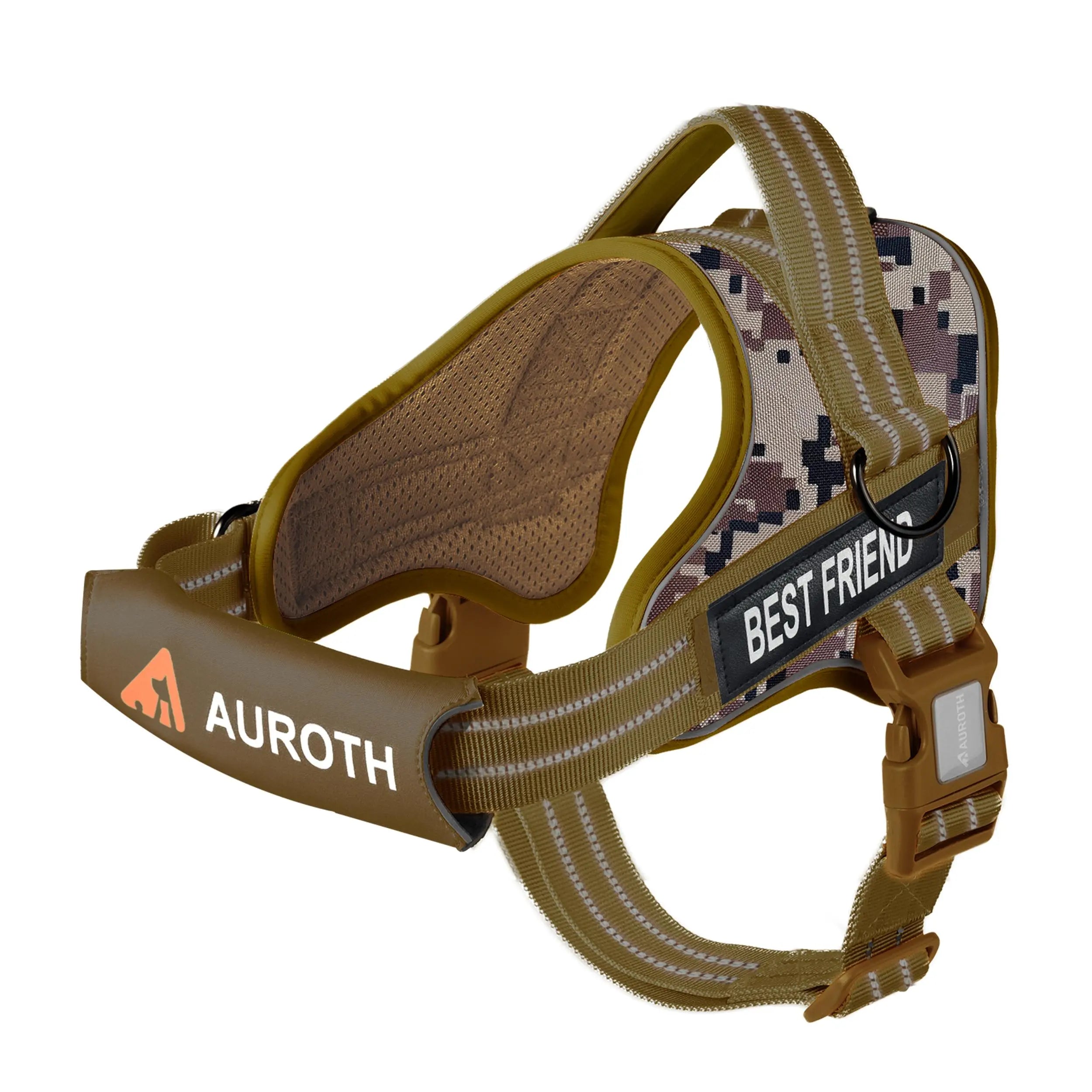 Auroth No-Pull Dog Harness with Adjustable Straps - Soft Padded Safety Vest for Dogs, Reflective Design, Easy On & Off, Perfect for Walking and Training, Suitable for Small, Medium, and Large Breeds