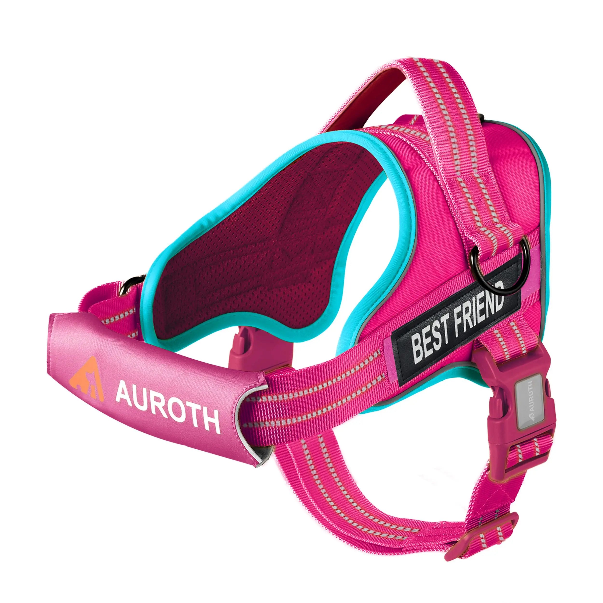 Auroth No-Pull Dog Harness with Adjustable Straps - Soft Padded Safety Vest for Dogs, Reflective Design, Easy On & Off, Perfect for Walking and Training, Suitable for Small, Medium, and Large Breeds