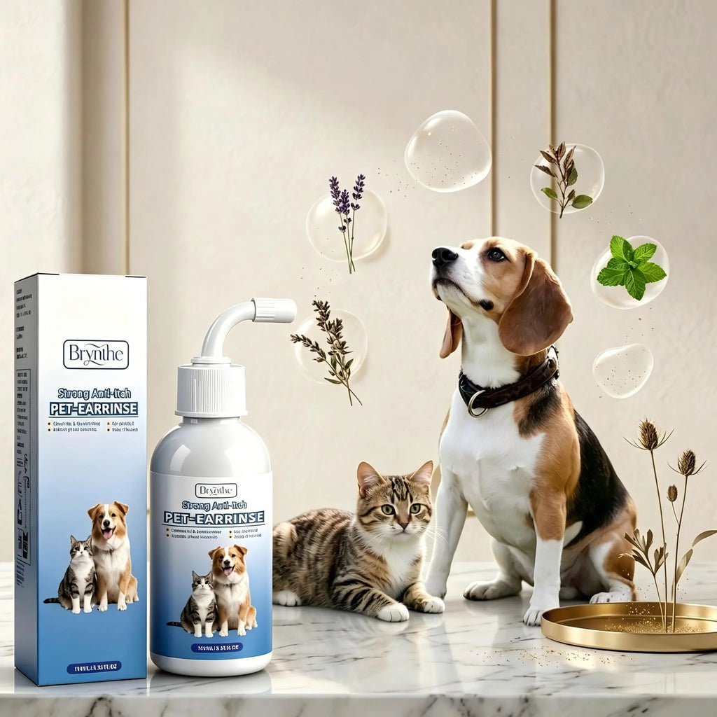 Gentle Pet Ear Cleanser | Odorless Cleaning Solution for Dogs and Cats
