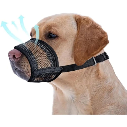 Adjustable Air Mesh Dog Muzzle for Multiple Breeds | Effective Solution for Biting, Scavenging, Licking, and Chewing