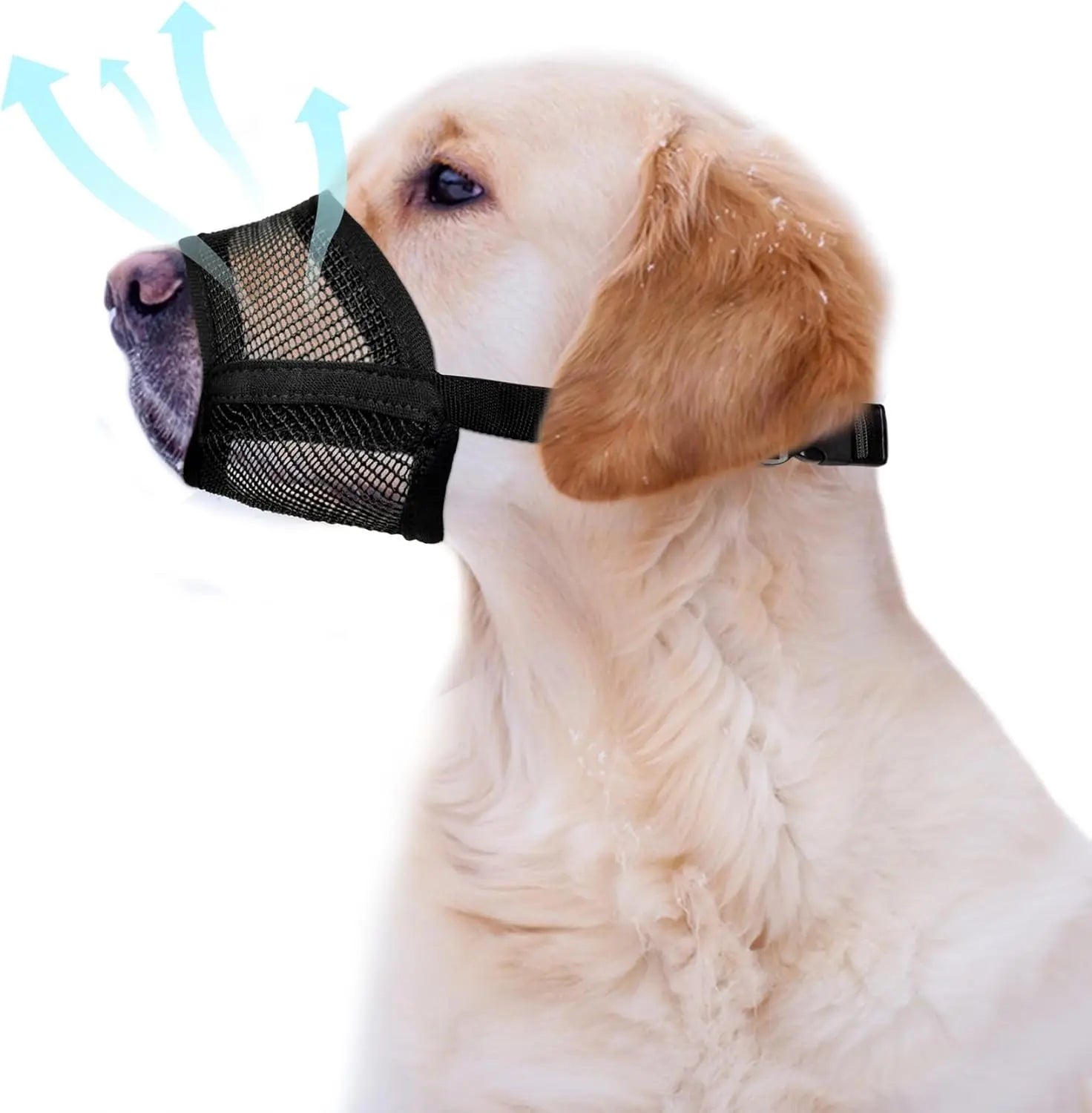 Adjustable Air Mesh Dog Muzzle for Multiple Breeds | Effective Solution for Biting, Scavenging, Licking, and Chewing