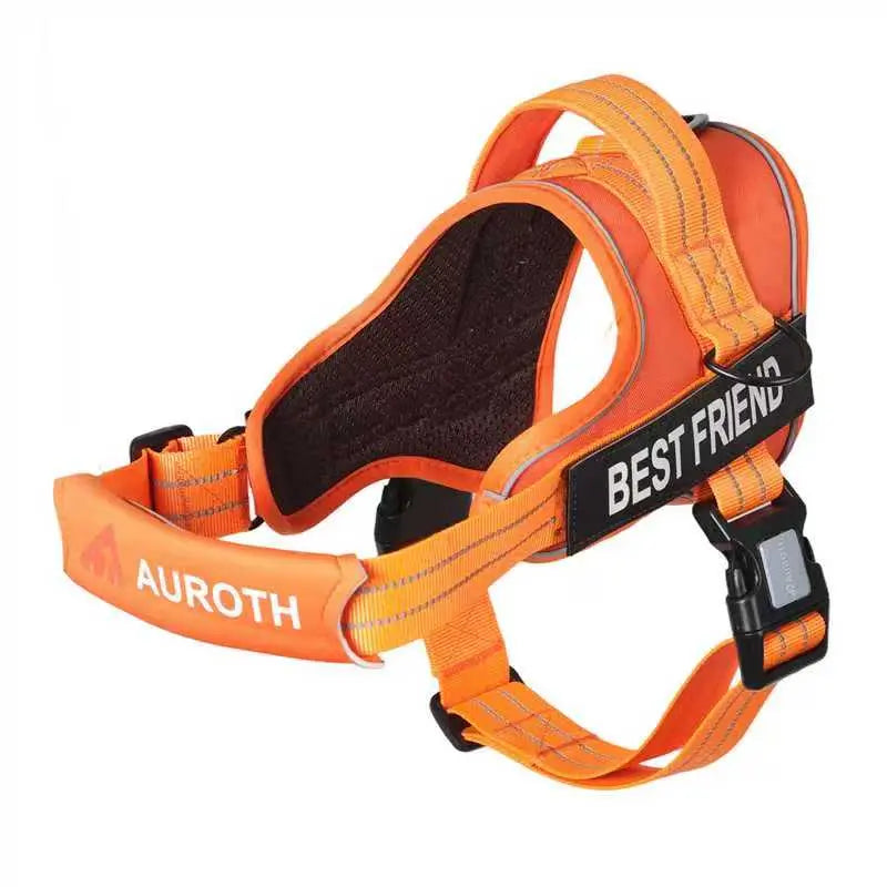 Auroth No-Pull Dog Harness with Adjustable Straps - Soft Padded Safety Vest for Dogs, Reflective Design, Easy On & Off, Perfect for Walking and Training, Suitable for Small, Medium, and Large Breeds