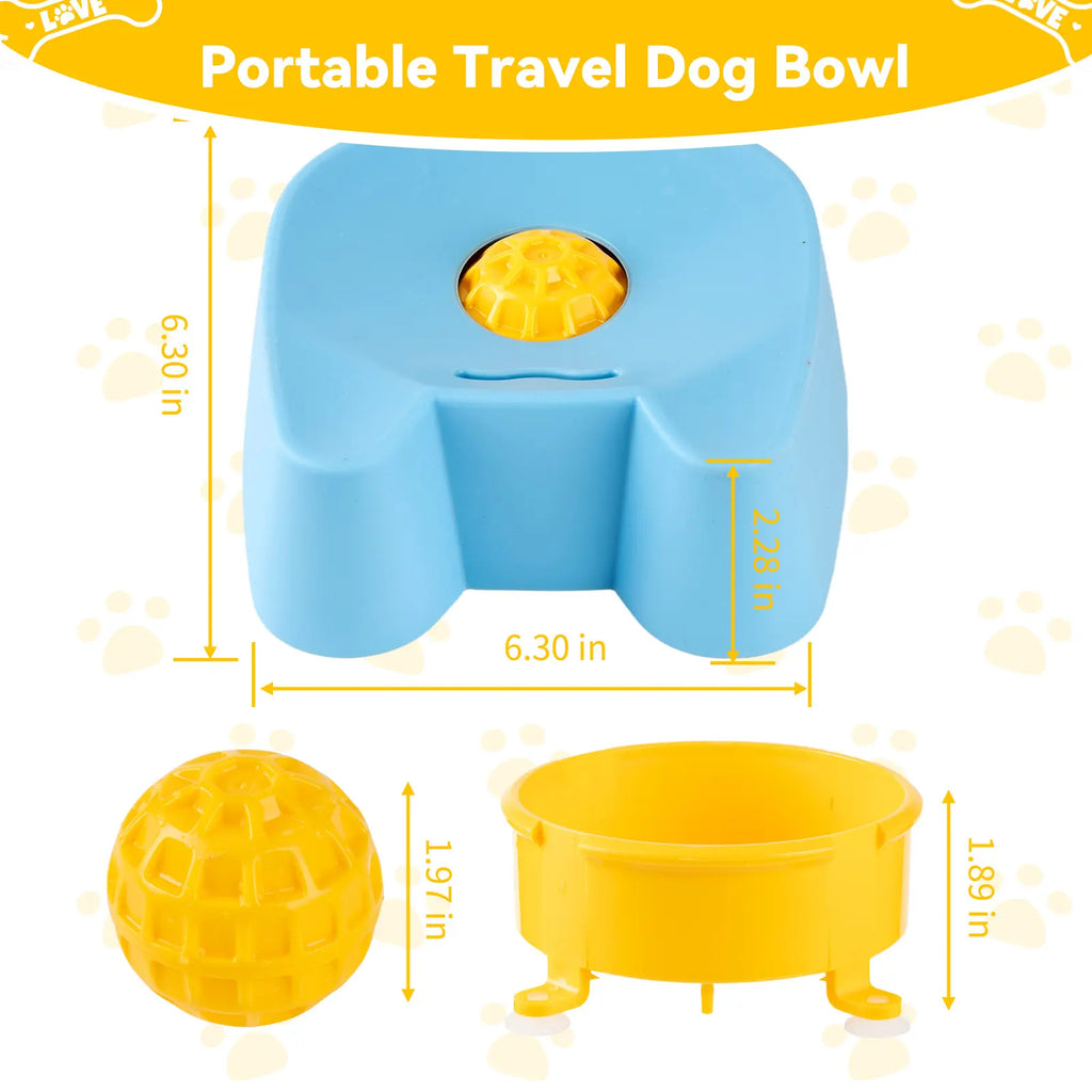 Silicone Slow Feeder Bowls for Dogs - Non-Skid Ball-In Lick Design, 3/4 Cup Capacity Wet Food Feeder for Bone Broth & Yogurt, Anxiety Relief Interactive Bowl for Small-Large Dogs (Blue) - Mid Year Sale Tiktok Shop Midyeardeals