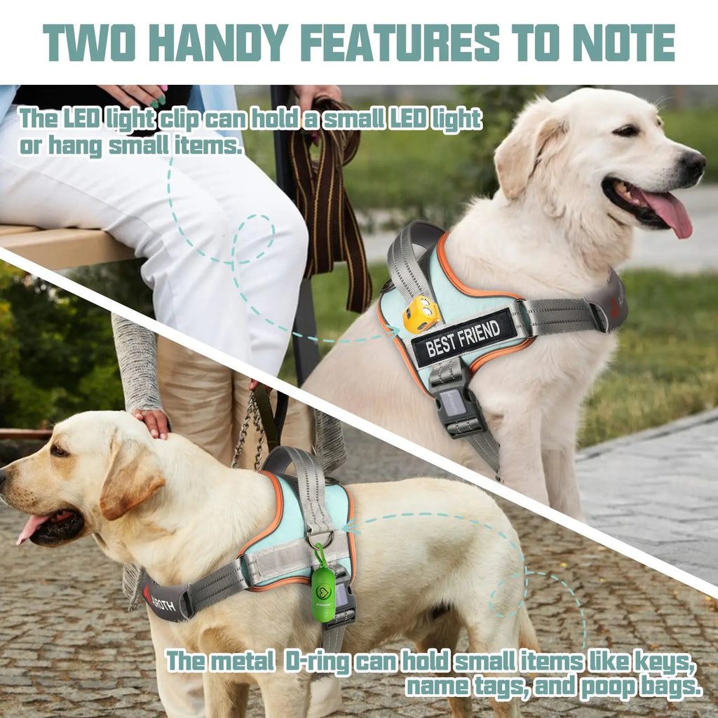 Auroth No-Pull Dog Harness with Adjustable Straps - Soft Padded Safety Vest for Dogs, Reflective Design, Easy On & Off, Perfect for Walking and Training, Suitable for Small, Medium, and Large Breeds